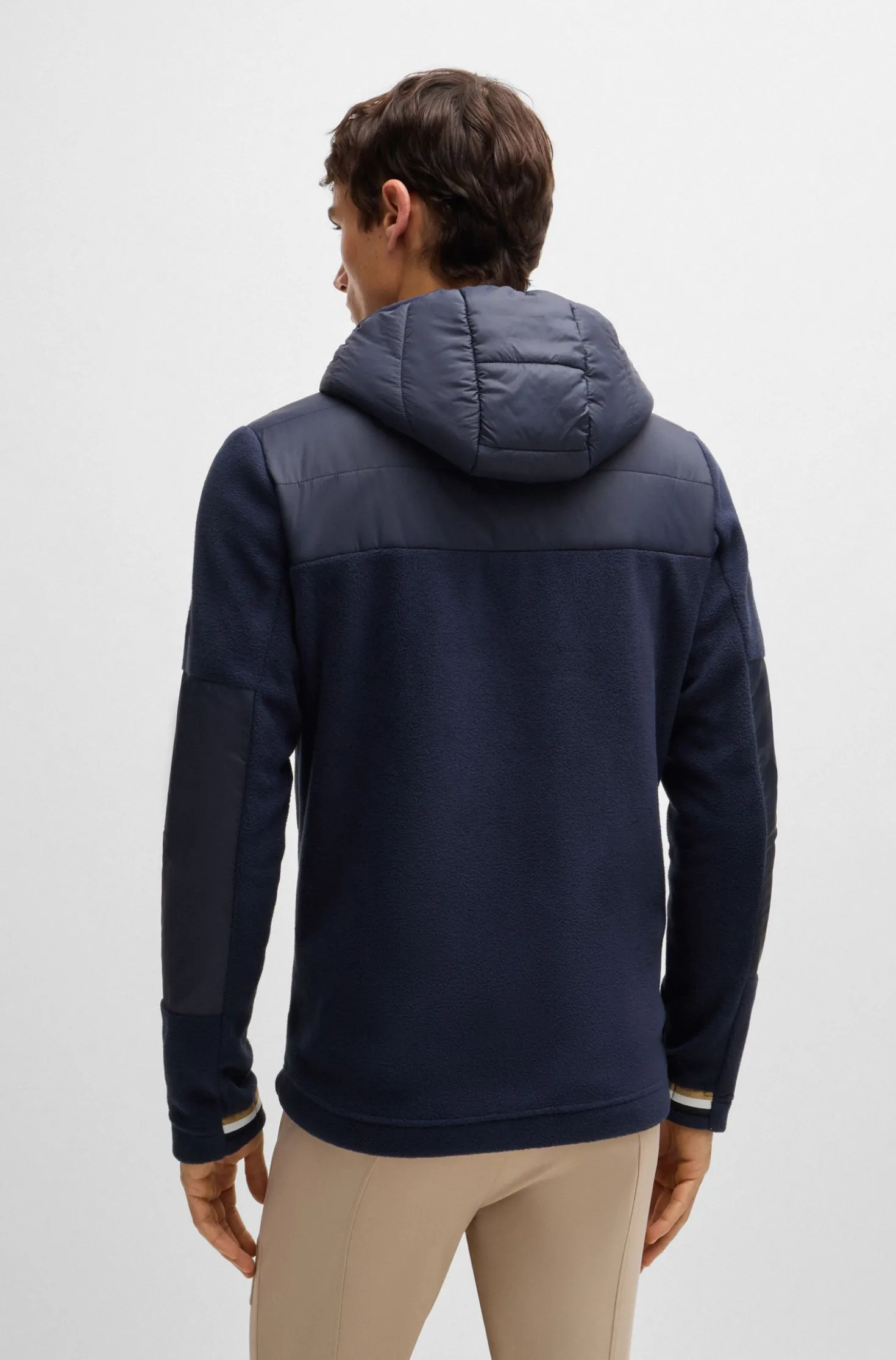 Wasserabweisende Reitsport-Jacke mit Fleece-Details