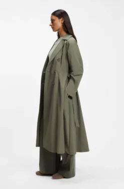 Wasserabweisender Trenchcoat mit Gürtel