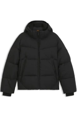 Wasserabweisende Steppjacke mit abnehmbarer Kapuze