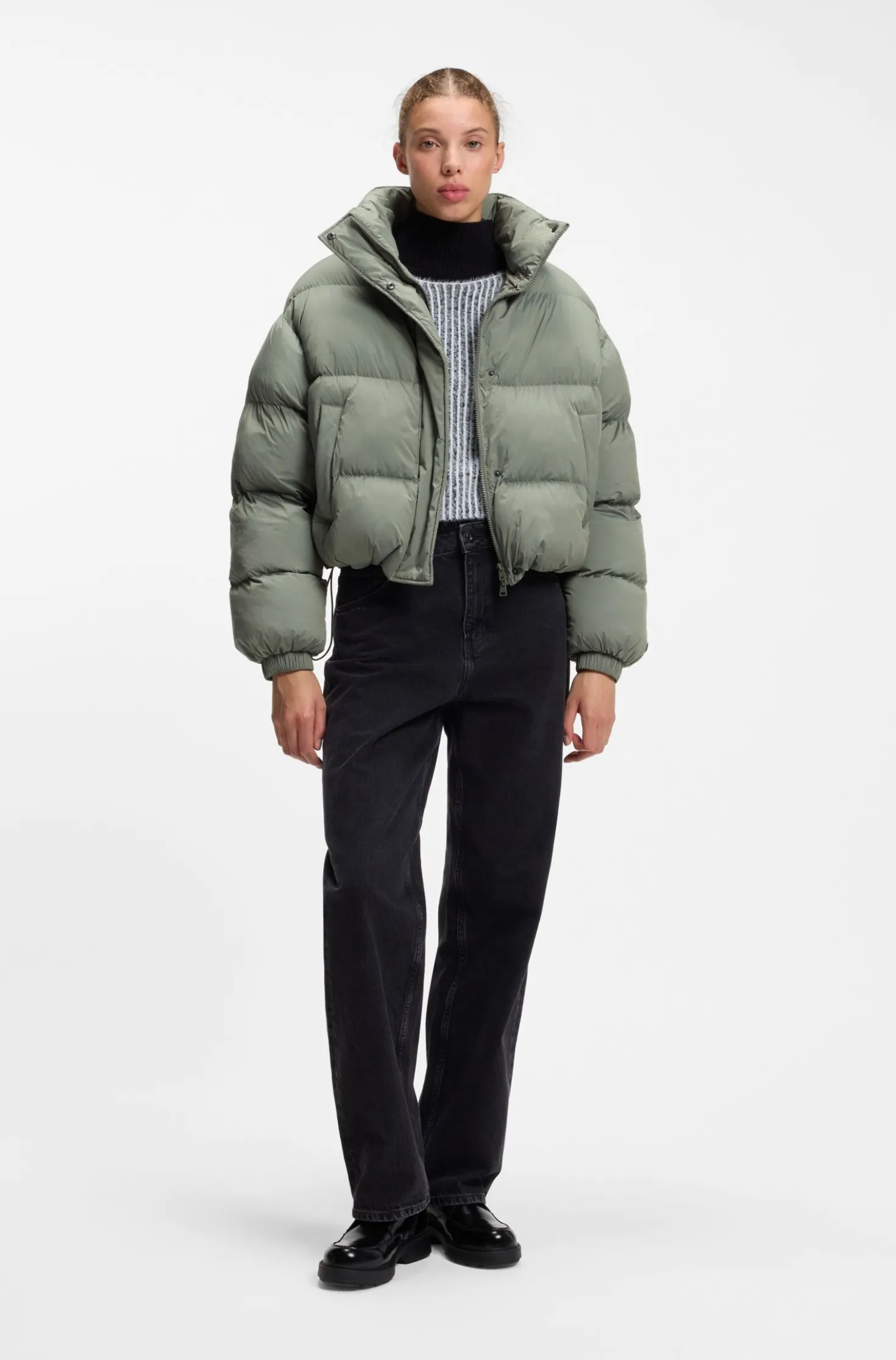 Wasserabweisende Steppjacke mit Stehkragen