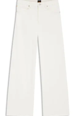 Weiße Relaxed-Fit Jeans aus festem Denim
