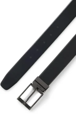 Wendegürtel aus glattem und strukturiertem italienischem Leder