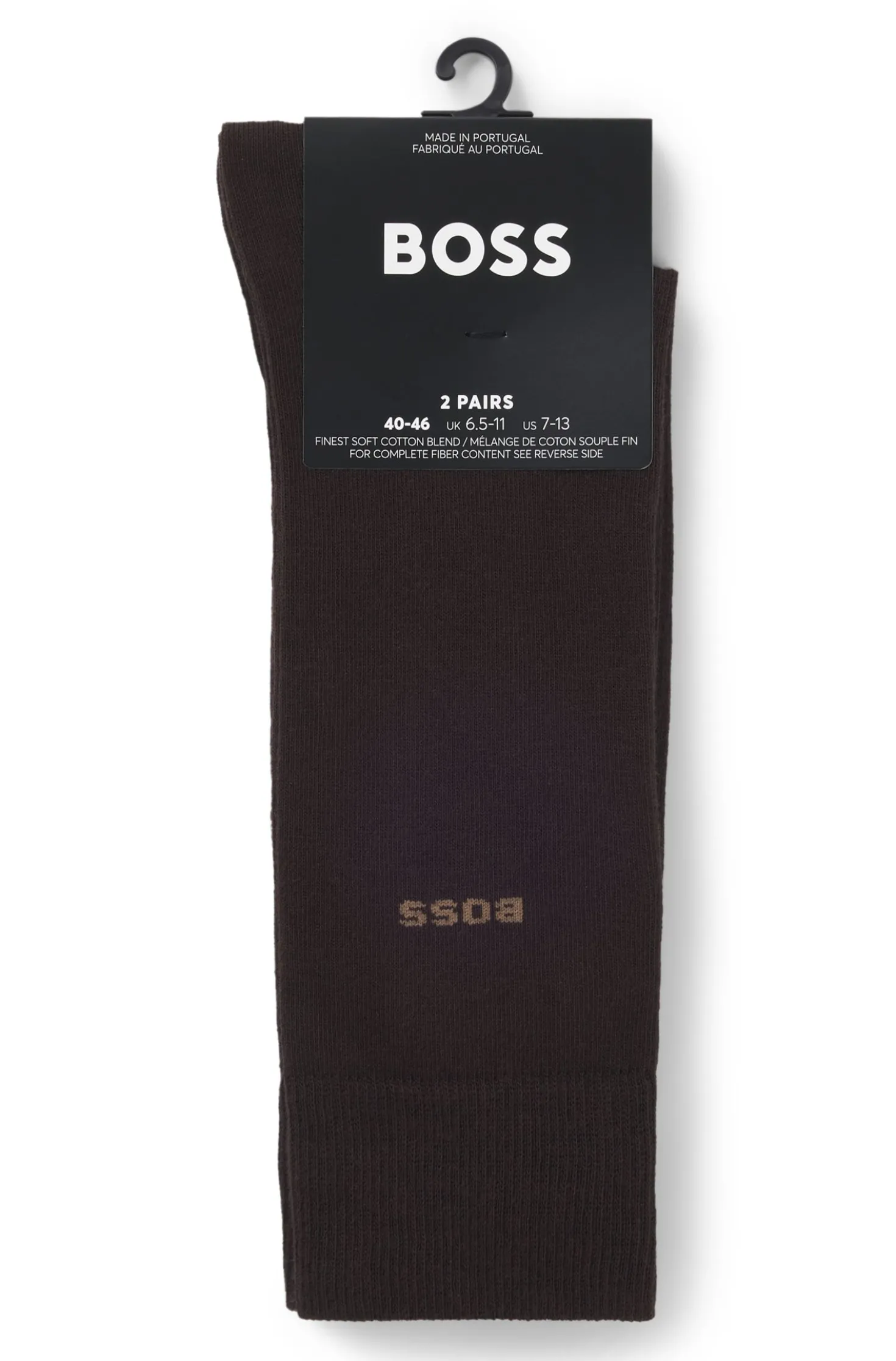 Zweierpack Business-Socken aus softer, kompakter Baumwolle