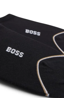 Zweierpack knöchellange Socken mit Branding