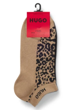 Zweierpack knöchellange Socken aus Baumwoll-Mix
