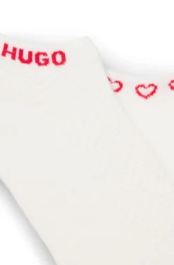 Zweierpack knöchellange Socken mit Logos