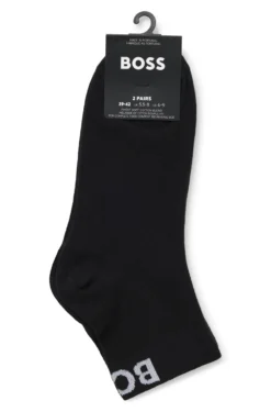 Zweierpack kurze Socken mit Kontrast-Logos