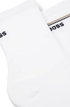 Zweierpack kurze Socken mit Logo-Details