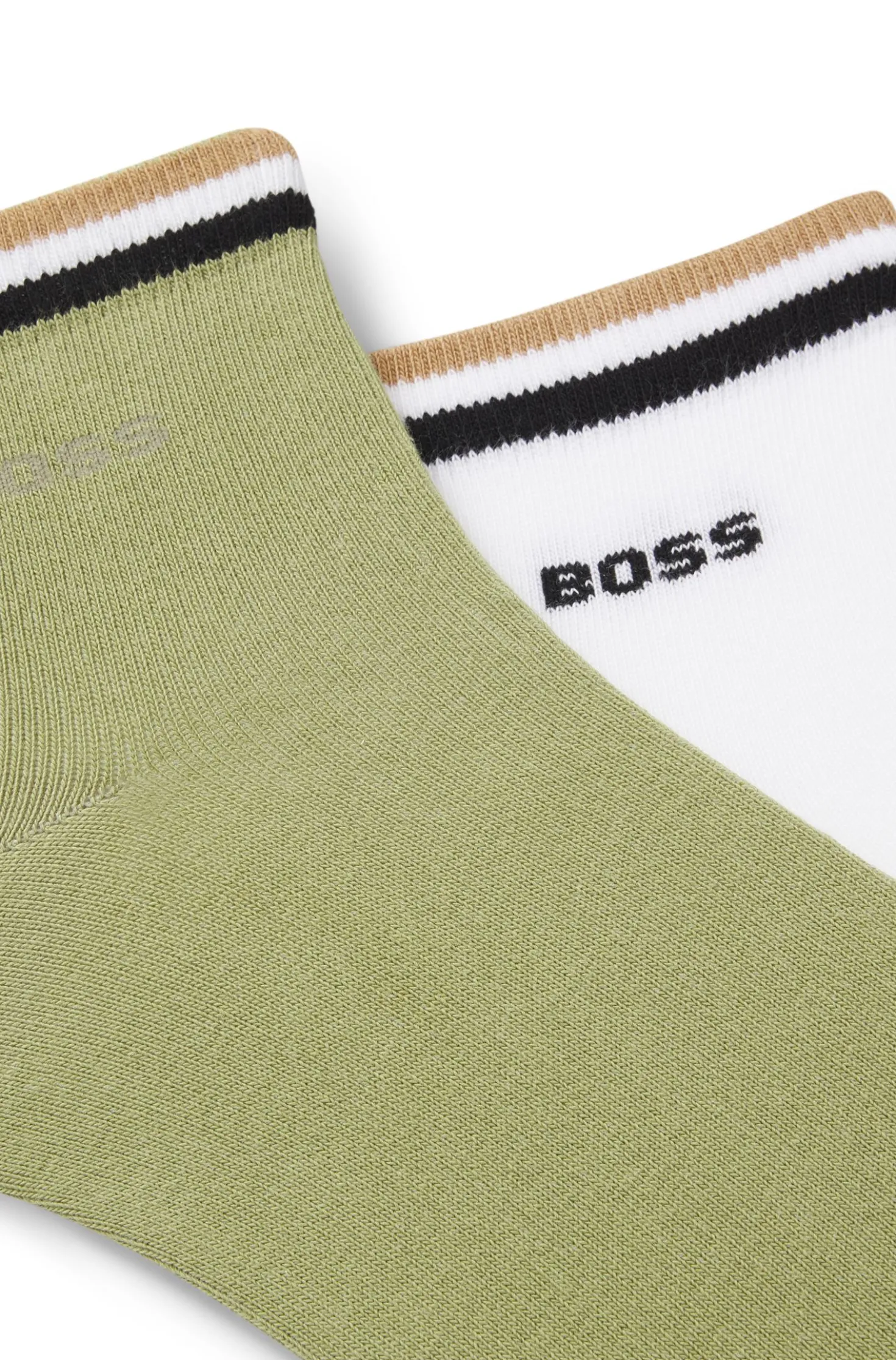 Zweierpack kurze Socken mit Signature-Streifen an den Bündchen