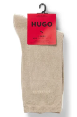 Zweierpack mittelhohe Socken aus Baumwoll-Mix mit Logos