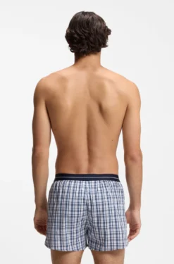 Zweierpack Pyjama-Shorts aus Baumwolle mit Logo am Bund