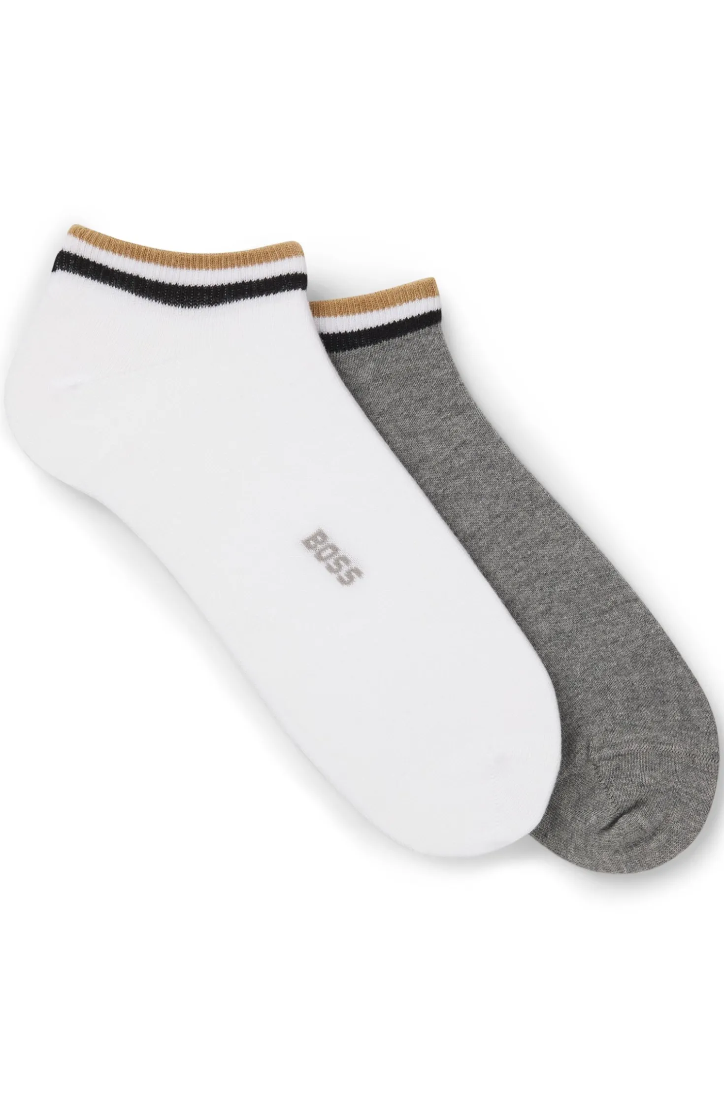Zweierpack Sneakers-Socken mit Signature-Streifen an den Bündchen