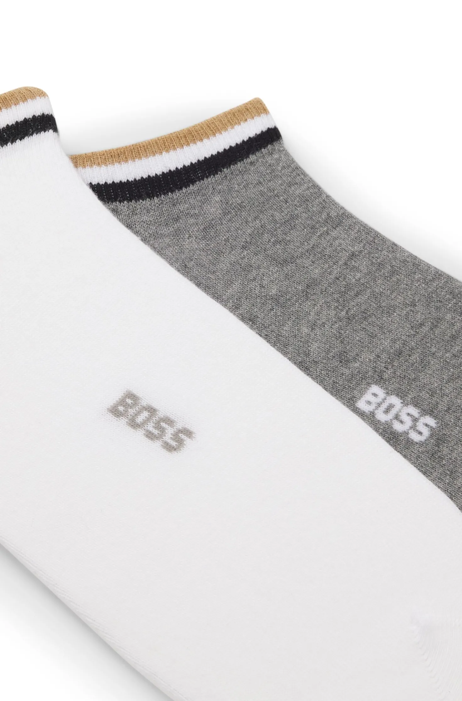 Zweierpack Sneakers-Socken mit Signature-Streifen an den Bündchen