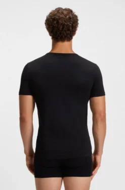 Zweierpack Unterwäsche-T-Shirts aus Stretch-Baumwolle