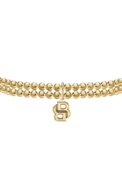 Zweireihiges Armband in hellem Gelbgold-Ton