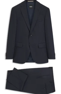 Zweiteiliger Regular-Fit Anzug aus Stretch-Gewebe