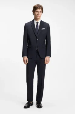 Zweiteiliger Slim-Fit Anzug aus Woll-Mix