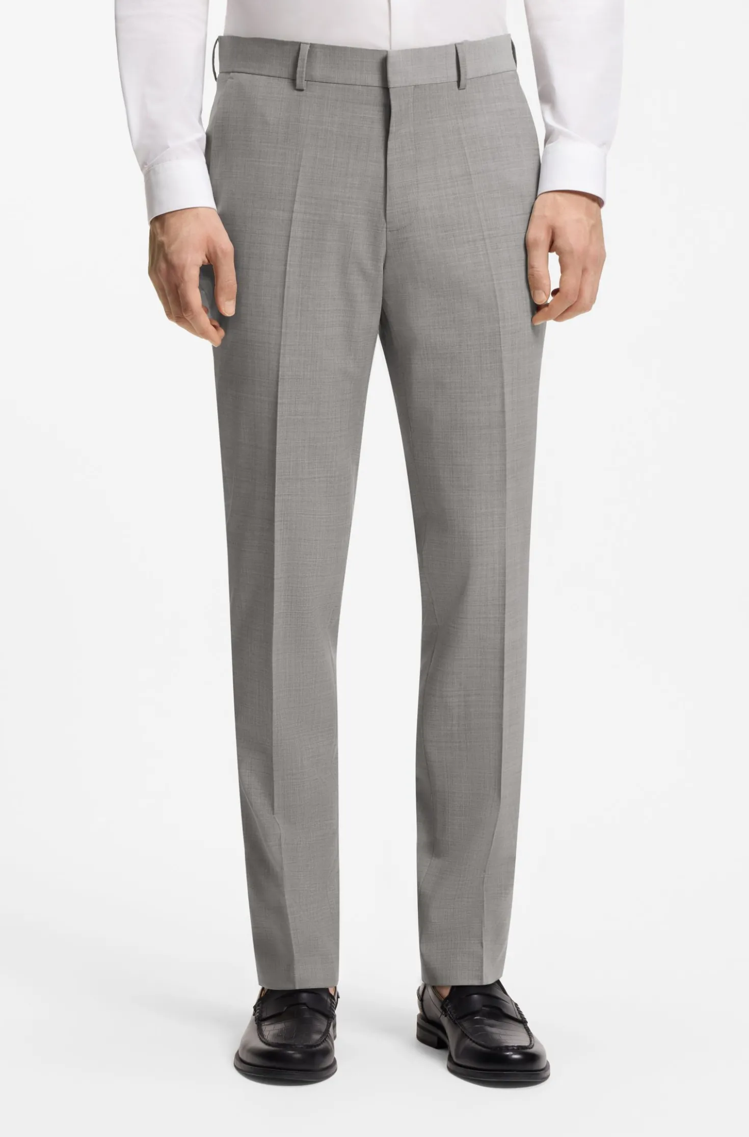 Zweiteiliger Slim-Fit Anzug aus Woll-Mix