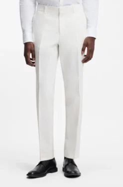 Zweiteiliger Slim-Fit Anzug aus Baumwolle und Leinen