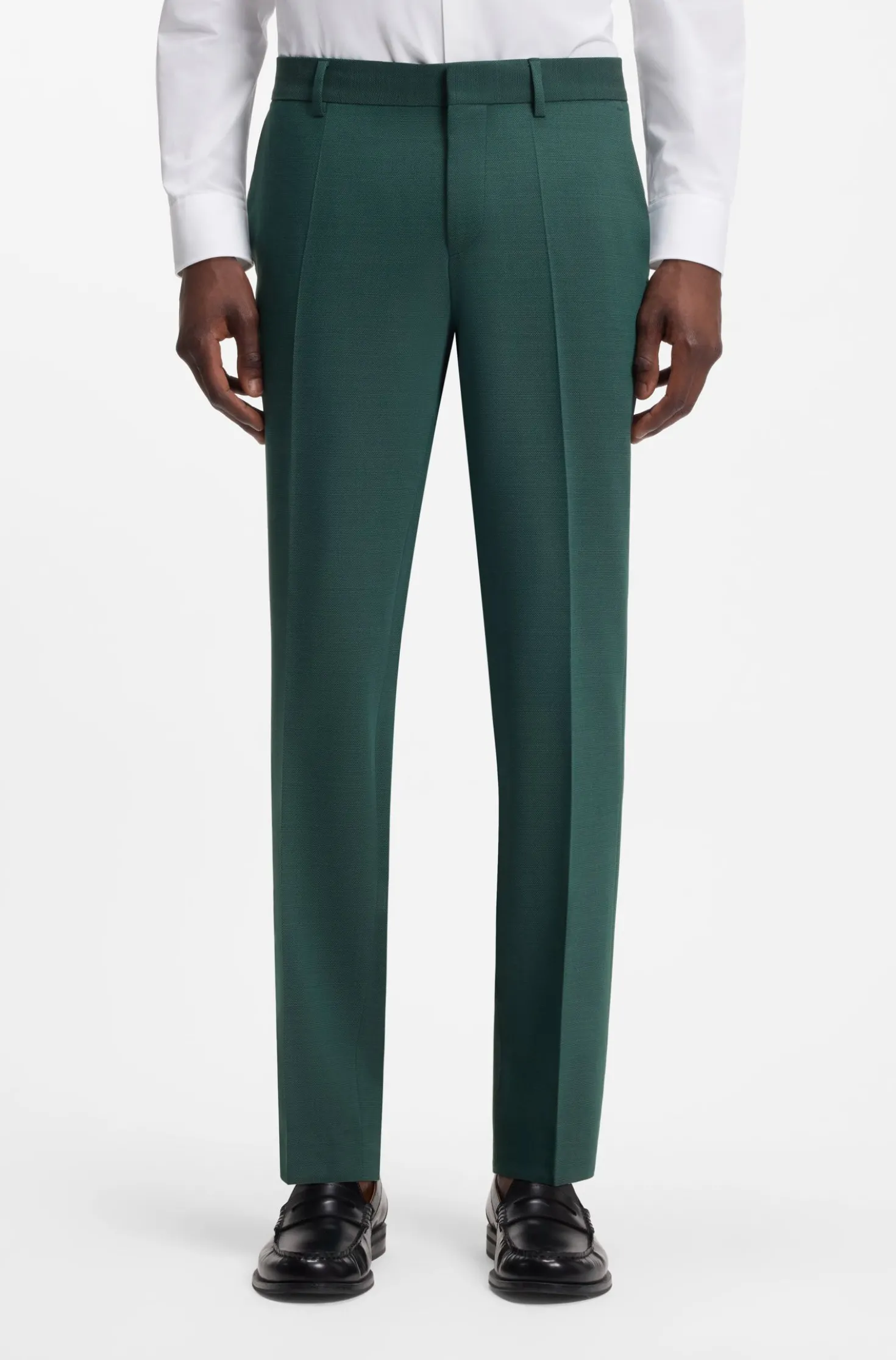 Zweiteiliger Slim-Fit Anzug aus Performance-Stretch-Twill