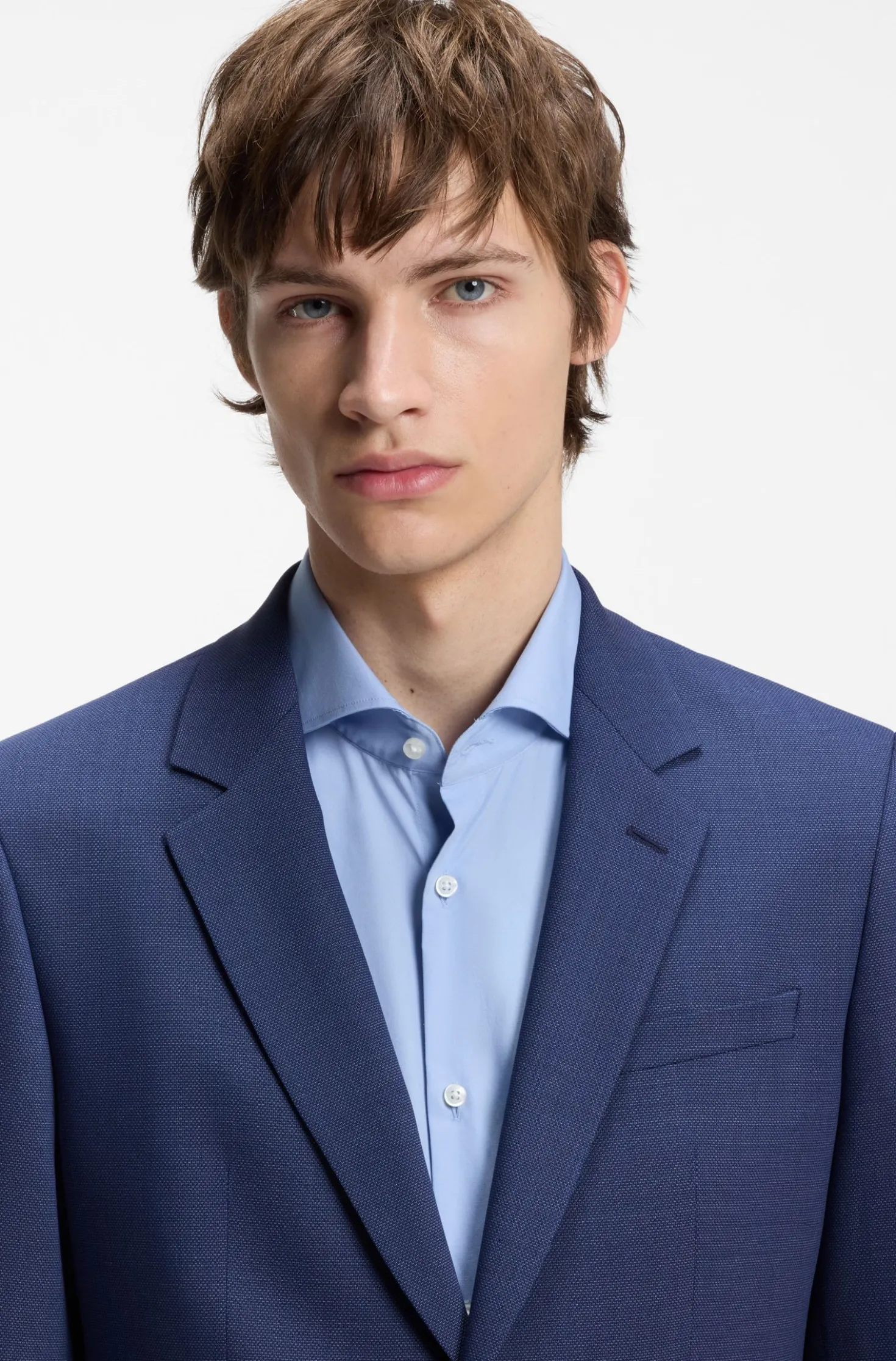 Zweiteiliger Slim-Fit Anzug aus Performance-Stretch-Twill